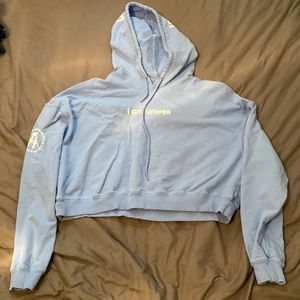 size L “I Am Unwell” cropped hoodie